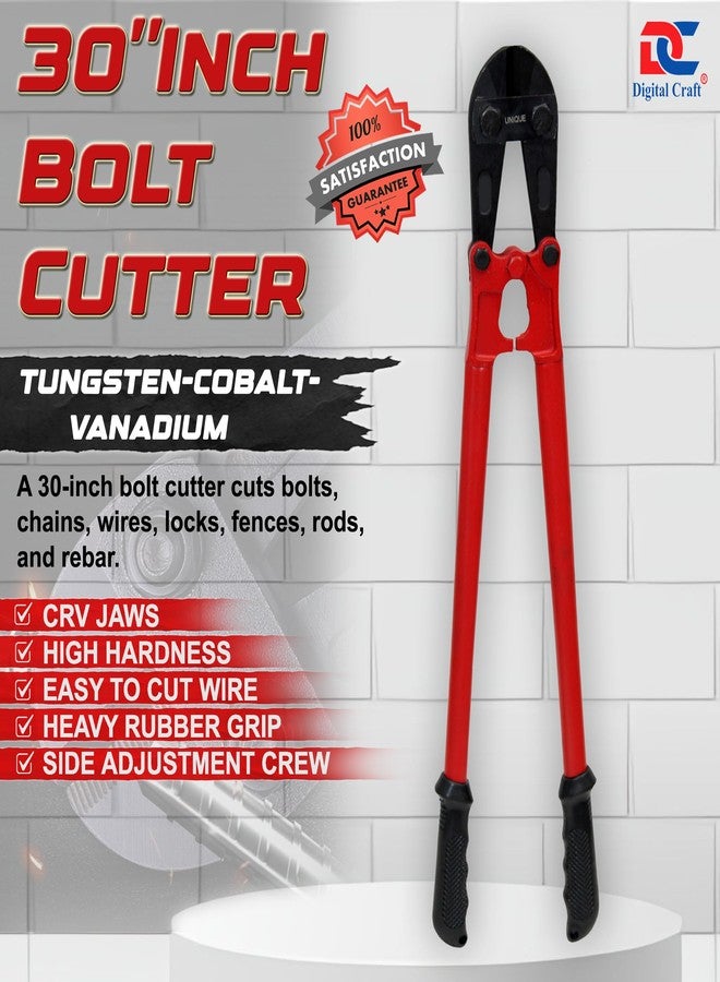Digital Craft 30" Heavy Duty Bolt Cutter - Cr-V Steel Wire Cutting Pliers, Lock & Chain Cutter, High Leverage Labor-Saving Hand Tools - Image 2